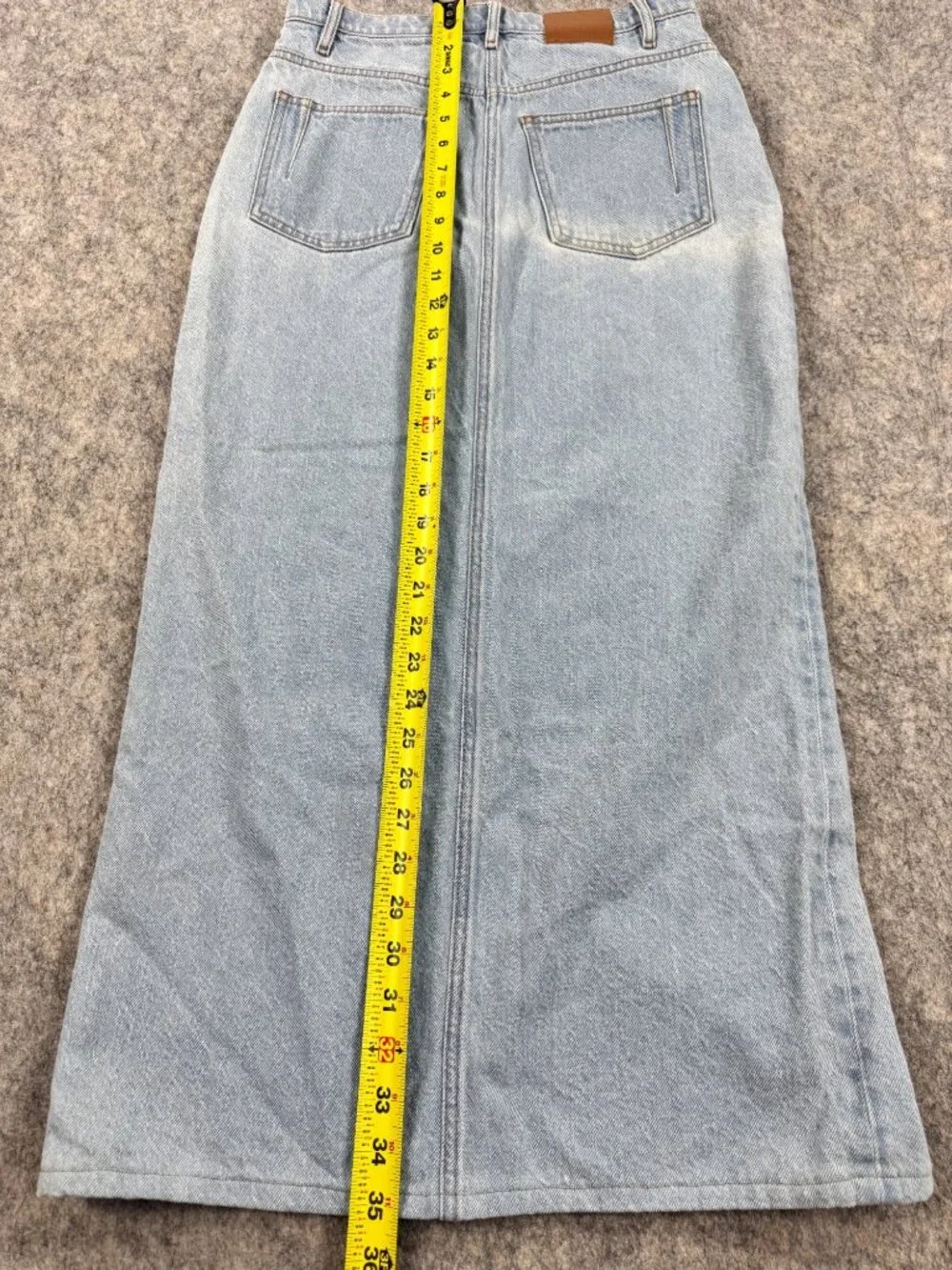 Derek Lam 10 Crosby Denim Maxi Midi Skirt Sz 27 Light Wash Cotton - Picture 6 of 9